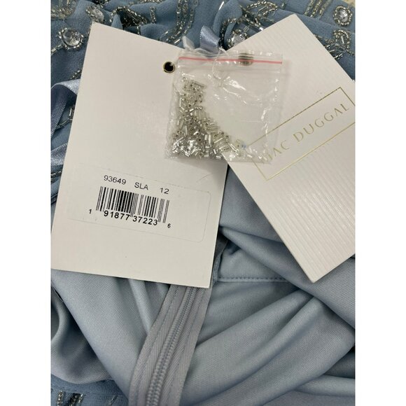 Mac Duggal Blue Embellished Midi Dress - Picture 9 of 9